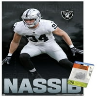 Las Vegas Raiders - plakat zida Carl Nassib s Pushpins, 14.725 22.375