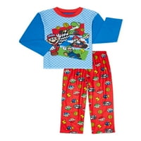 Mario Boys 4- Super meki vrh kratkih rukava, duge hlače, dvodijelni pidžama set