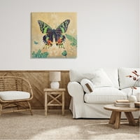 Stupell cvjetni leptir vintage uzorak životinje i insekti Galerija slika omotano platno ispis zidne umjetnosti