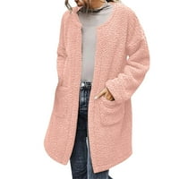 Ženska Puff jakna s kapuljačom lagana udobna ružičasta