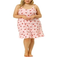 Jedinstvene ponude ženske plus veličine NightgownsLeeveless haljina za spavanje voća pidžama