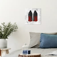 Wynwood Studio Canvas Crystal potplati moda i glam cipele zidne umjetničke platnene canvas otisak crvena grimiz 12x12