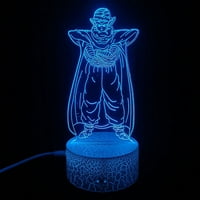3. Iluzijsko noćno svjetlo s likom Anime stolna svjetiljka napajana od strane LED svjetla u boji u boji s dodirnim prekidačem za