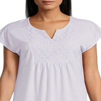 RealSize ženska čipkasta bib tunika majice s kratkim rukavima, veličine xs-xxxl