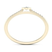 Imperial 1 5CT TDW Diamond 10K žuto zlato obećanje prstena