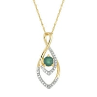 ogrlica od smaragdnog dijamanta u zlatu od 10 karata
