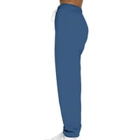 Ženske sportske hlače s elastičnim pojasom na struku, lagane rastezljive hlače za vježbanje joge, hlače za trčanje s džepovima