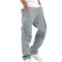 Sportske hlače za muškarce, muške obične Ležerne hlače s puno džepova, vanjske ravne fitness hlače, teretne hlače, kabriolet hlače