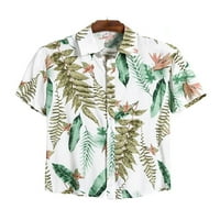 Muške košulje u A-listi, ležerna opuštena Bluza, Havajski vrhovi za kampiranje, majice kratkih rukava s printom na kopčanje