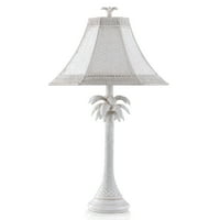 Malik-tradicionalna stolna svjetiljka od primorske palme-bijelo tkano sjenilo od ratana