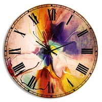 Dizajnerski metalni zidni sat kreativni cvijet u više boja