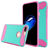 Inten Hard Hybrid TPU futrola za Apple iPhone Plus - Teal Hot Pink