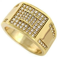 Muški mjedeni zlatni muški hip-hop prsten s mikro presvučenim mjedenim prstenom