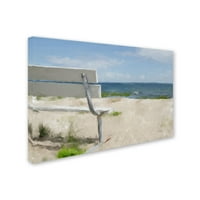 Zaštitni znak likovna umjetnost Beach on Long Island Sound Canvas Art by Lois Bryan