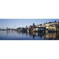 Panoramske slike od 116797 od čamaca na jezeru Lake Union Seattle Okrug King, sad ispis plakata od od 12 do 12