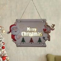Viseći znak dobrodošlice fina izrada povećava svečanu atmosferu ukrasni Božićni obrti s uzorkom Božićni ukras LED Božićni ukras vrata
