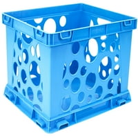 Plastična mini kutija za pohranu, modularna stolna kutija za pohranu papira, plava, 3 pakiranja