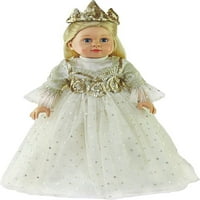 Bijela i zlatna kraljevska haljina za princezu s A-liste izrađena posebno za lutke poput A-liste