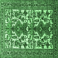 Tradicionalne pravokutne perzijske prostirke u smaragdno zelenoj boji tvrtke, 2' 5'