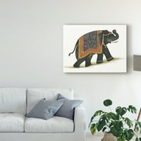 Zaštitni znak likovna umjetnost 'India Elephant I Light Crop' platno Art by Wild Apple Portfolio