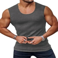 Muški ljetni sportski prsluk za fitness u različitim bojama, Jednobojni dresovi Bez rukava, brzo suhe prozračne košarkaške majice