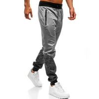 Muške portmanteau hlače sa sportskim džepom s patentnim zatvaračem, prozračne gradijentne Ležerne uske Muške hlače u sivoj boji.
