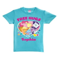 Personalizirao majicu za djevojke Aqua Toddler, besplatne zagrljaja