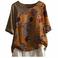 Bluze za žene na rasprodaji, ženske ljetne široke majice s kratkim rukavima s kratkim rukavima, majice, bluza