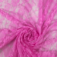 Rim Tekstil najlonsko spanjsko čipkasto tkanina s dizajnom ruža - Lilac Light