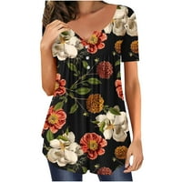 Ženske košulje u donjem rublju, Modni ljetni široki boemski cvjetni Top, majica s kratkim rukavima s kratkim rukavima, lagana ležerna