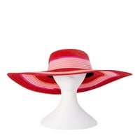 Scoop ženska ružičasta pruga sunčana šešir