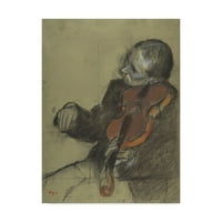 Zaštitni znak likovne umjetnosti studija violinista za sat plesa na platnu Edgara Degasa