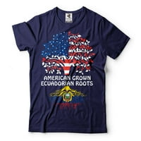 Košulja Amerikanac uzgojen s ekvadorskim korijenima, majica iz Ekvadora, SAD, ekvadorski darovi, Ekvadorska košulja