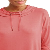 Ženski pulover s kapuljačom U donjem dijelu leđa