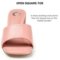Kolekcija Journee Womens Alisia Otvoreni kvadratni nožni prst na sandalama s blok pete