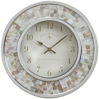 firstTime & Co. Zidni sat od bisernog mozaika od bjelokosti, obalni, analogni, 10. 10. in