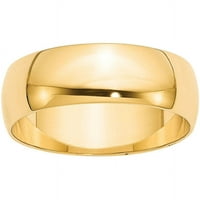 18K žuti zlatni polukružni Prsten, Veličina 8