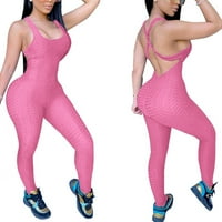 Ženske hlače Plus Size s otvorenim leđima za jogu i fitness, uski kombinezon s povratnim udarcima