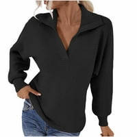 Rasprodaja džempera za žene Plus size žensko jesensko / zimsko novo odijelo pleteni džemper s ovratnikom pulover s rukavima s lampionima