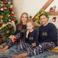 Obiteljska božićna pidžama, isti set, svečano božićno drvce, odjeća za roditelje i djecu s dugim rukavima, Pidžama za muškarce, žene,