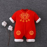 Dječji proljetni kombinezon s printom od pamuka, jesenski kombinezon s dugim rukavima, odjeća za Kineski kalendar, novogodišnja odjeća