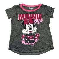 Majice za djevojčice, sive i ružičaste majice s Minnie Mouse, vrlo male