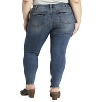 Silver Jeans Co. Ženske plus veličine suki srednjeg uspona Skinny traperice veličine struka 12-24