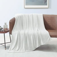 Premium Fleece pokrivač King Veličina bijela lagana ugodna luksuzni mekani pokrivač