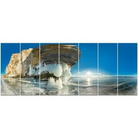 Dizajnerska umjetnost stijena na otoku Olkhon u Bajkalskom jezeru ispis fotografija s nekoliko dijelova na platnu