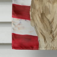 1730 Američka domoljubna Zastava zlatnog retrivera platno veličina kuće, veličina kuće, višebojna
