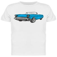 Vintage classic plava majica s automobilom za muškarce-slika od ea, ea