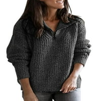 Ženski pulover, džemper s izrezom u obliku slova u, gornji dijelovi, preveliki džemper, ženska ugodna odjeća za slobodno vrijeme,