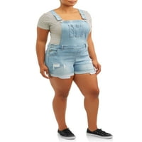 WA Jean Juniors 'Plus veličine traper shorts s manžetnim manšetama