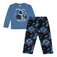 Grafički stil pidžama Set za spavanje s dugim rukavima s hlačama za trčanje veličine 4-18